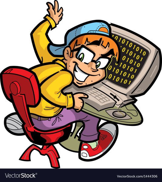 Компьютерщик мультяшный