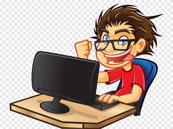 Программист на прозрачном фоне