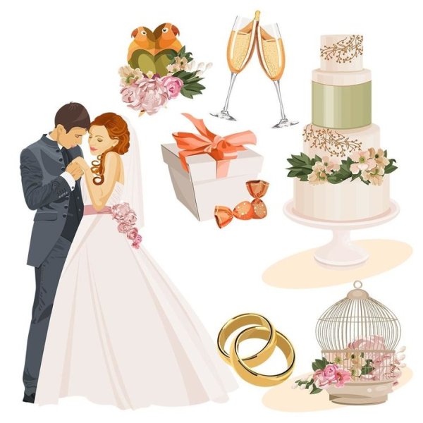 Наклейки для свадебного альбома