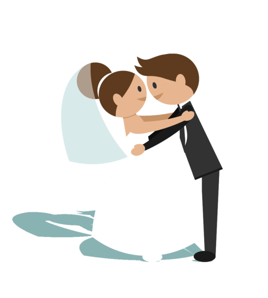 Молодожены рисунок