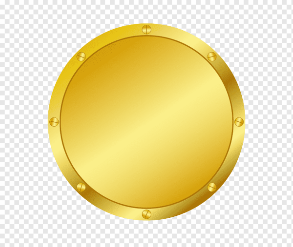 Круглая Золотая табличка