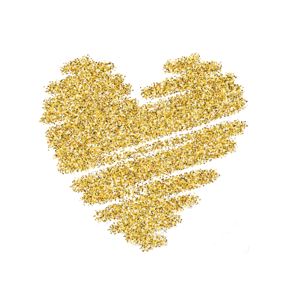 Золотые мазки с блестками