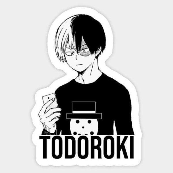 Аниме Стикеры черно белые