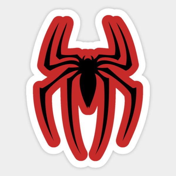 Логотип человека паука круглый