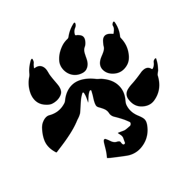 Лапа трафарет