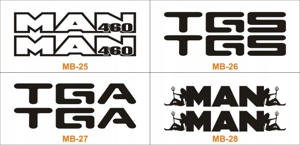 Наклейки логотип ман