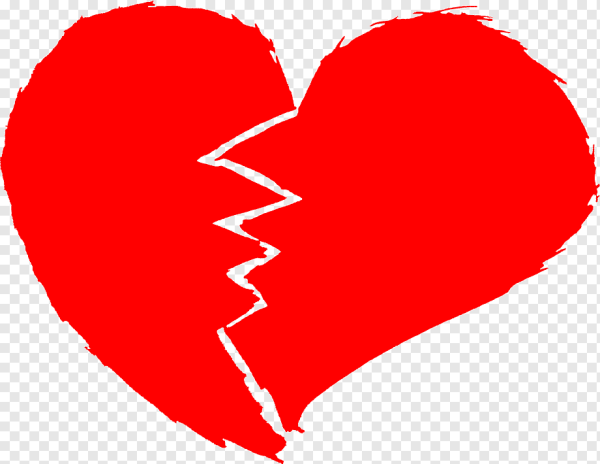 Разбитое сердце без фона для фотошопа