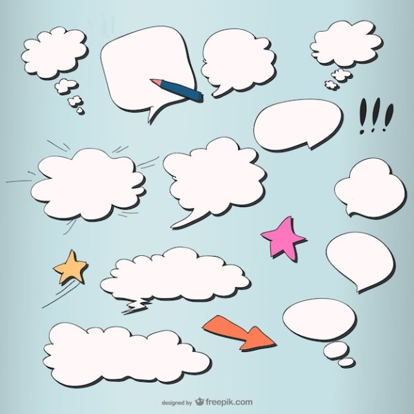 Векторные облачка для текста