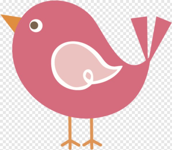 Розовая птичка для детей