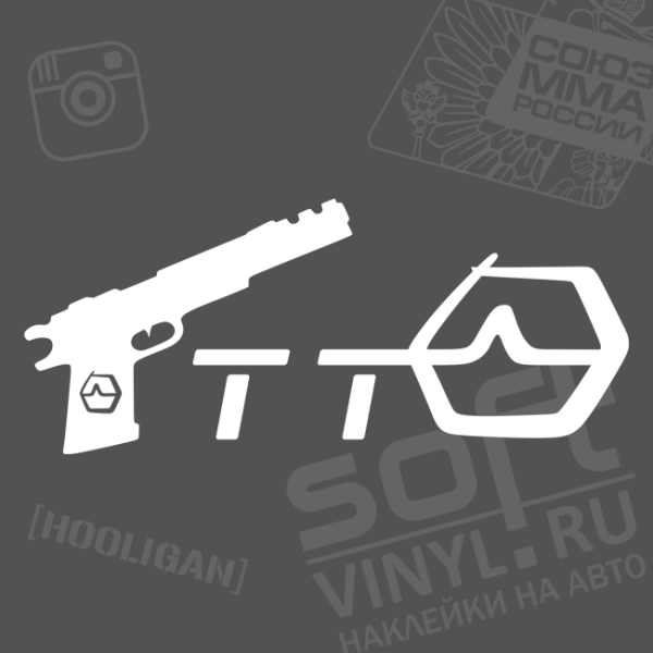 Наклейка на авто пистолет ТТ