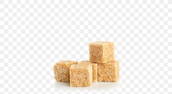 Кубики сахара на прозрачном фоне