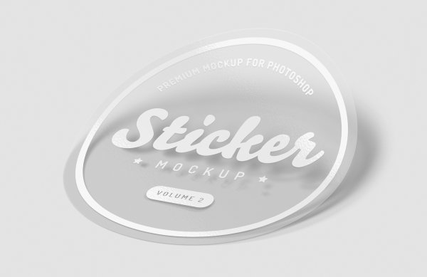 Прозрачная наклейка с логотипом