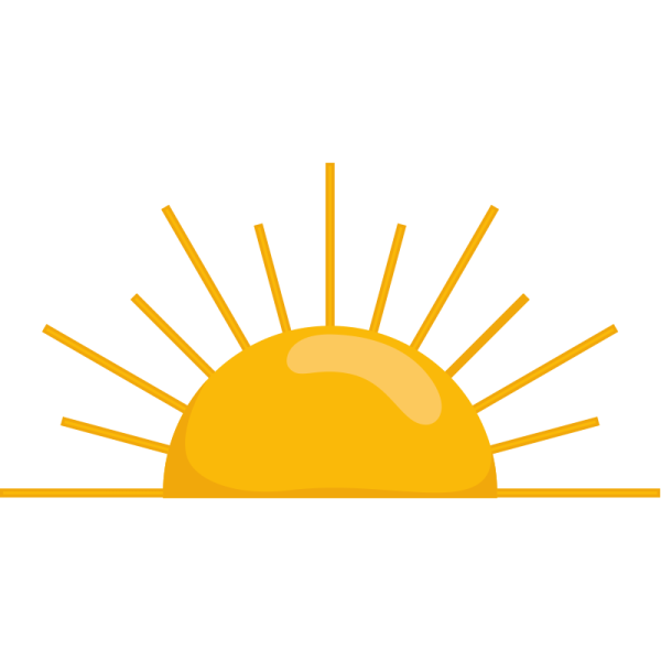 Солнце с лучами Минимализм