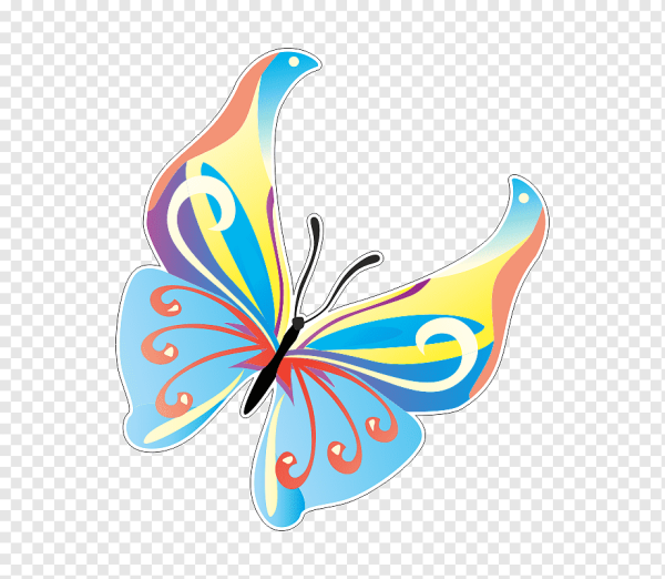 Бабочки вектор стикер