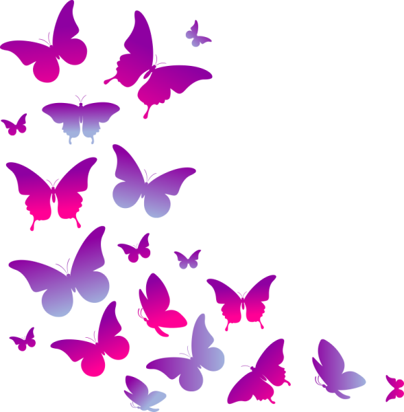 Бабочка голубая вектор