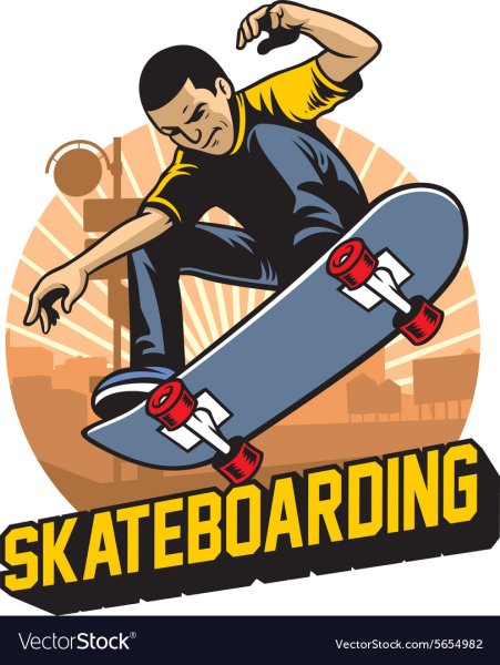 Наклейки со скейтом