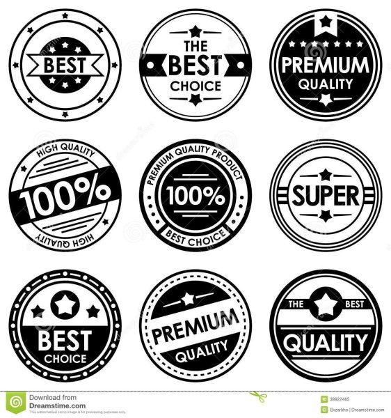 Круглые Стикеры черно белые