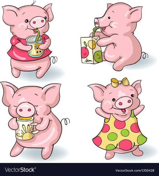 Четыре поросенка рисунок