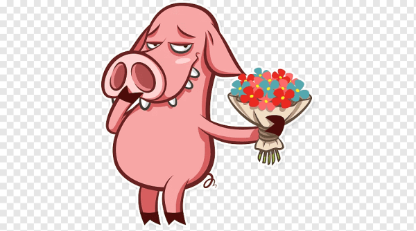 Стикеры Свин Петя