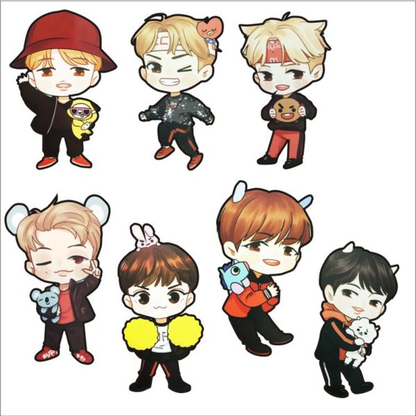 Корейская группа BTS мультяшки