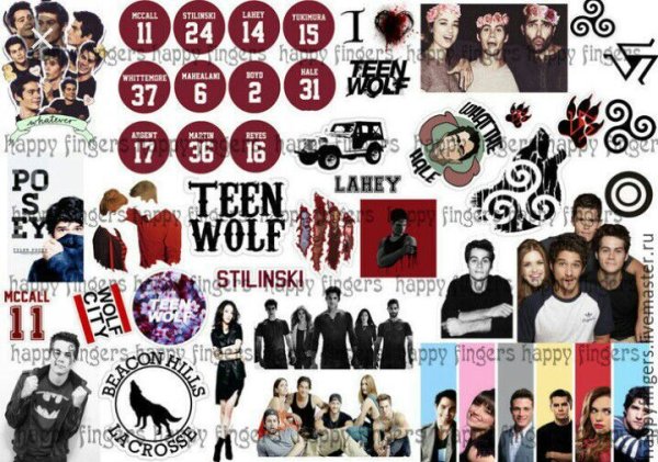 Наклейки teen Wolf