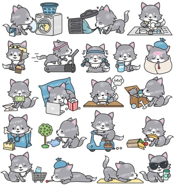 Волк черно белый