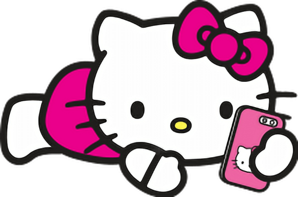 Стикеры розовые с Хеллоу Китти