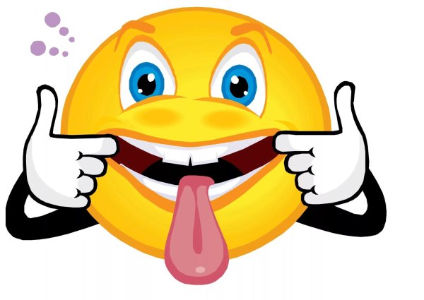 Смайлик дразнится языком