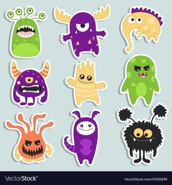 Наклейка - монстр