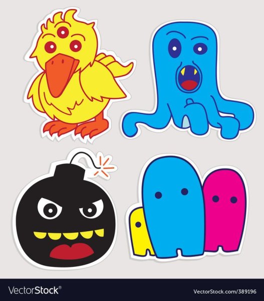 Стикер Монстер маленькая