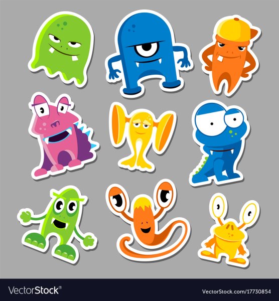 Милые Стикеры монстрики