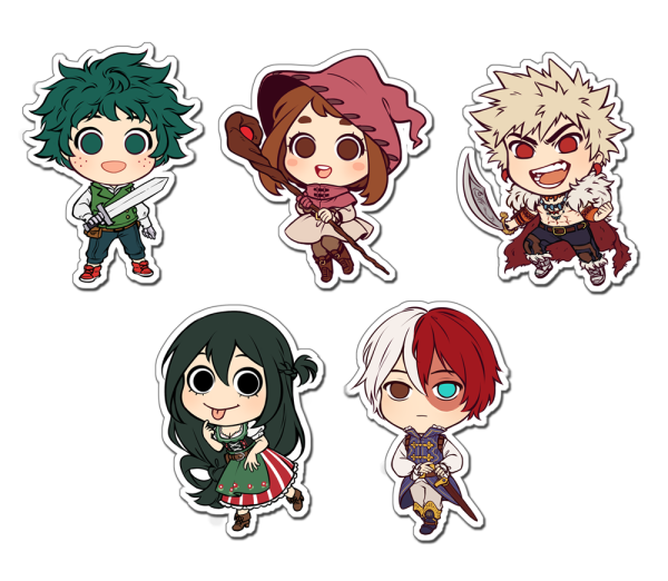 Наклейки аниме моя геройская Академия