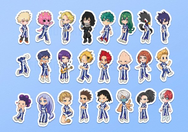 Моя геройская Академия Стикеры