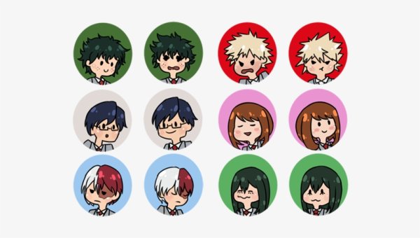 Значки аниме моя геройская Академия