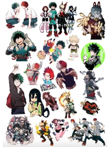 Герои аниме моя геройская Академия Стикеры