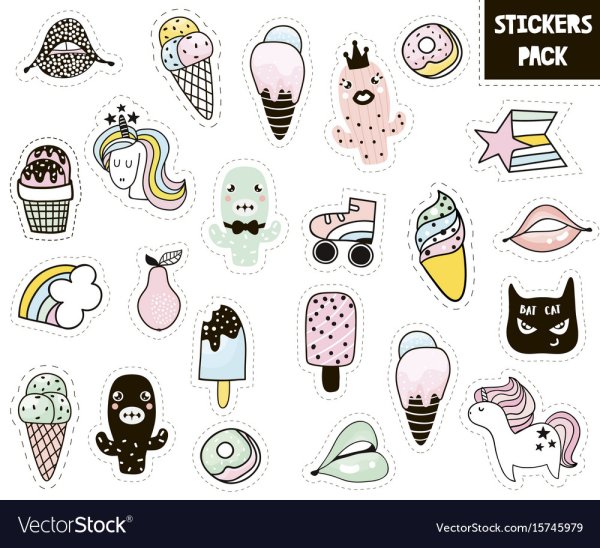 Sticker Pack vector