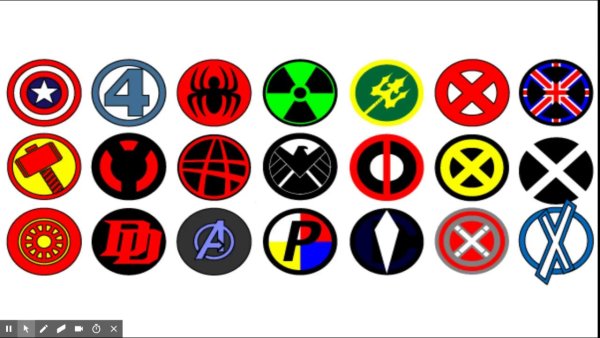 Марвел вектор значки
