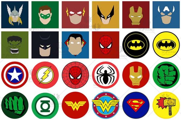 Значки супергероев