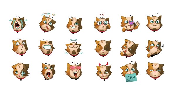 Кошки Стикеры пак