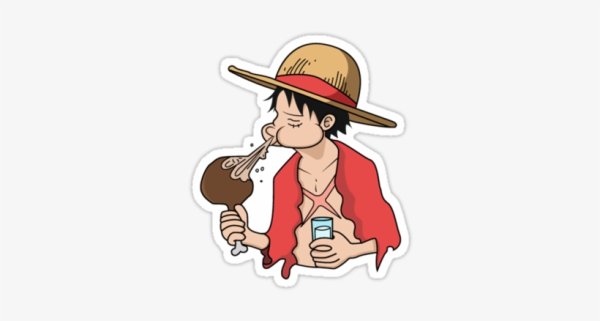 Стикер one piece Луффи