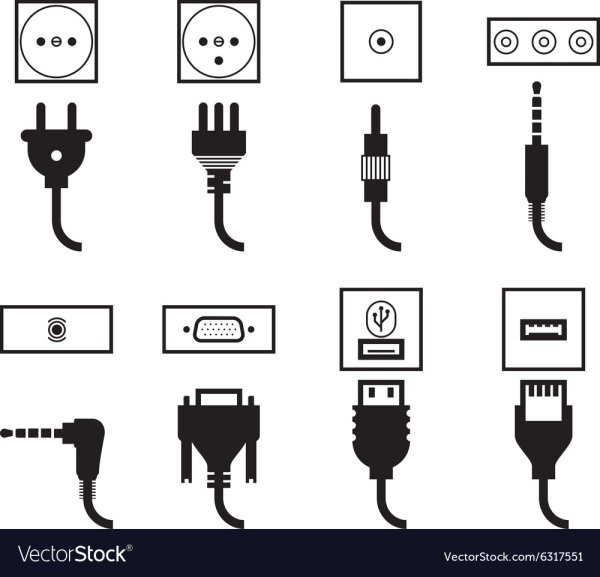 Розетка 2 USB разъема вектор