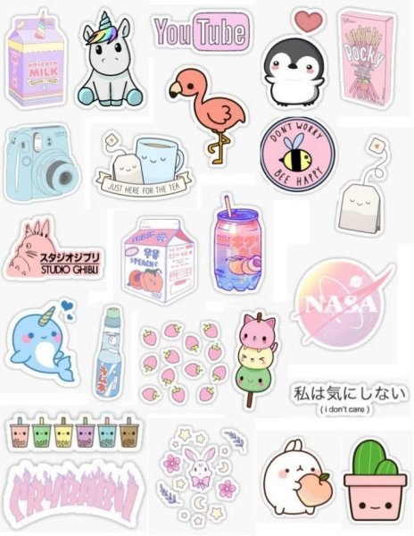 Кавайные наклейки