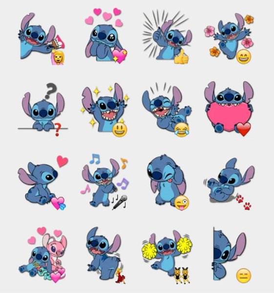 Стич Стикеры телеграмм