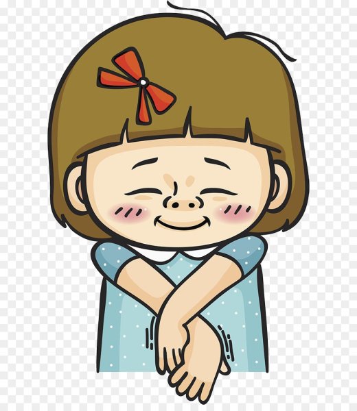 Девочка смущается