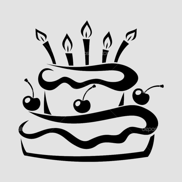 Торт силуэт