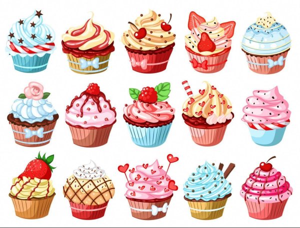 Пирожные иллюстрации