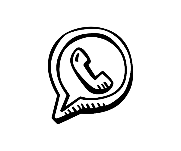 WHATSAPP лого чб