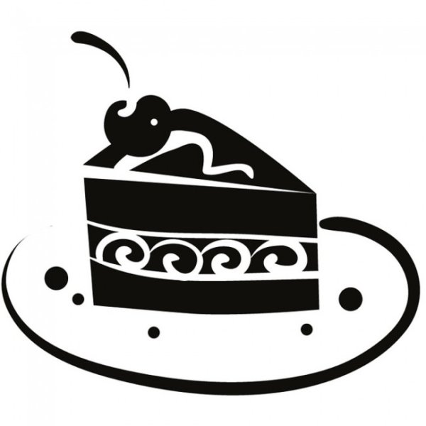 Кусок торта силуэт