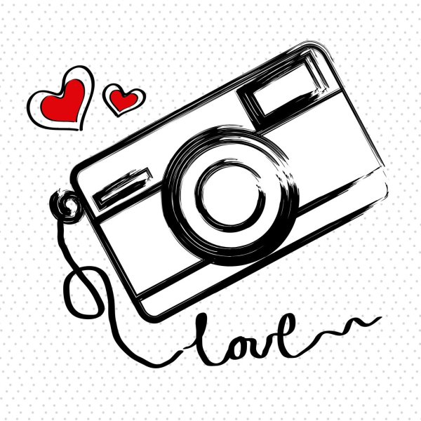Фотоаппарат с сердечком