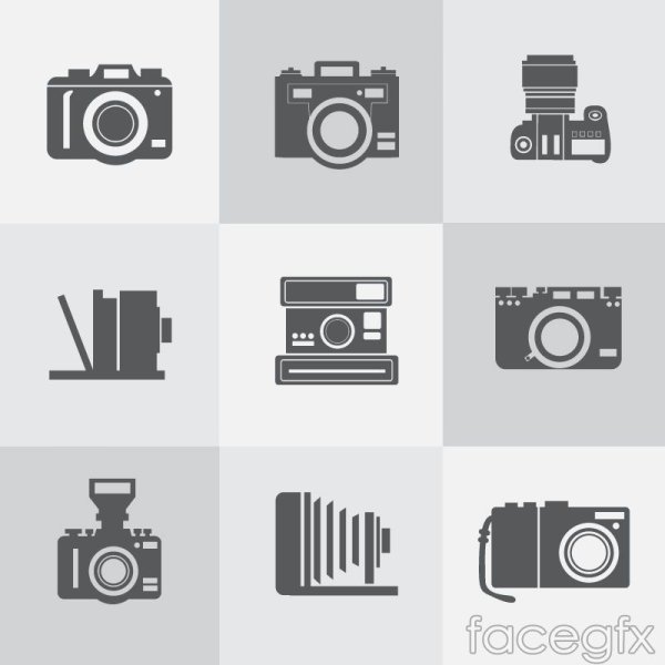 Фотоаппарат сбоку вектор